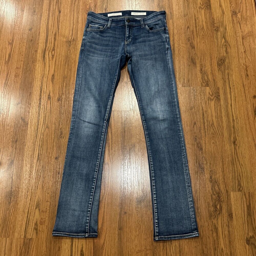 Pilcro and the Letterpress Jeans Womens 28 Parallel Straight Mid Rise Stretch
